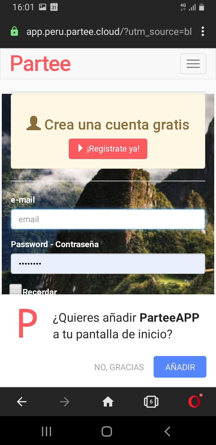 Instalar Partee Android